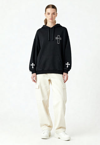 Hoodie Oversize Brodé "Karma Kills"