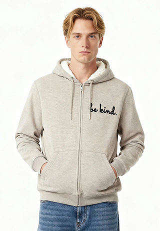 Hoodie Sherpa Brodé "Be Kind"