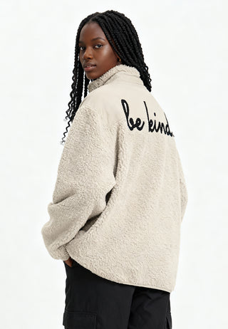 Veste Sherpa Brodée "Be Kind"