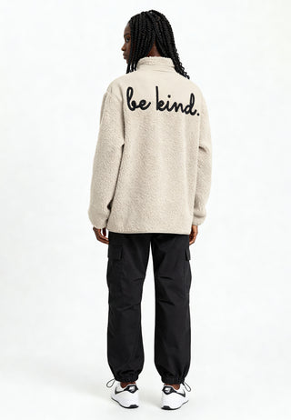 Veste Sherpa Brodée "Be Kind"