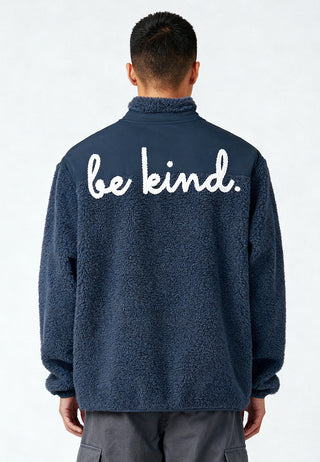 Veste Sherpa Brodée "Be Kind"