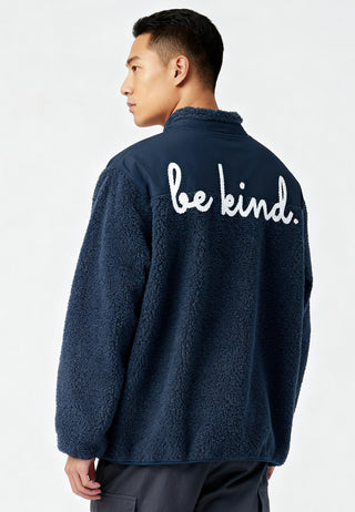 Veste Sherpa Brodée "Be Kind"