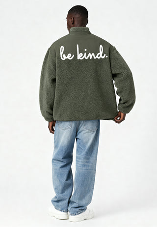 Veste Sherpa Brodée "Be Kind"