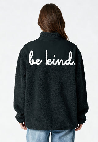 Veste Sherpa Brodée "Be Kind"