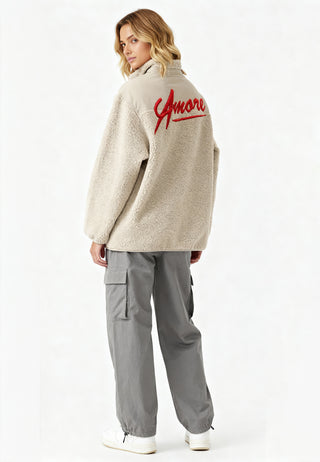Veste Sherpa Brodée "Amore"