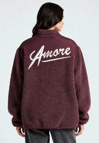 Veste Sherpa Brodée "Amore"