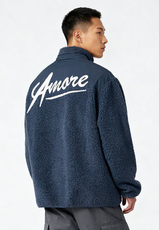 Veste Sherpa Brodée "Amore"