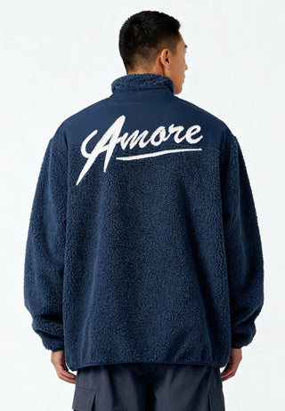 Veste Sherpa Brodée "Amore"