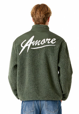Veste Sherpa Brodée "Amore"