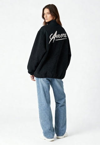 Veste Sherpa Brodée "Amore"