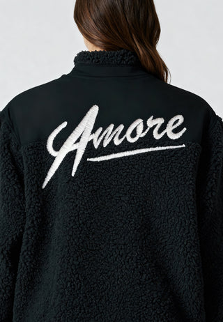 Veste Sherpa Brodée "Amore"
