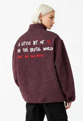 Veste Sherpa Brodée "Brutal"