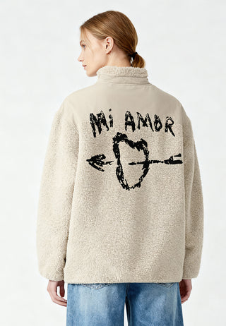 Veste Sherpa Brodée "Mi Amor"
