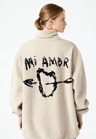 Veste Sherpa Brodée "Mi Amor"
