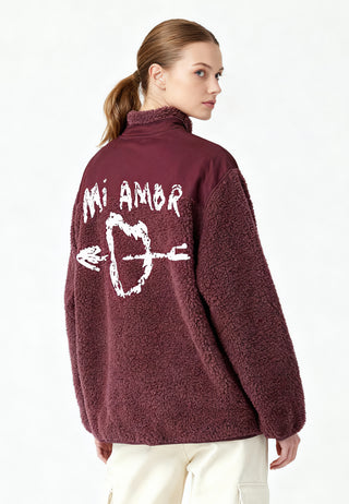 Veste Sherpa Brodée "Mi Amor"
