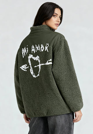 Veste Sherpa Brodée "Mi Amor"