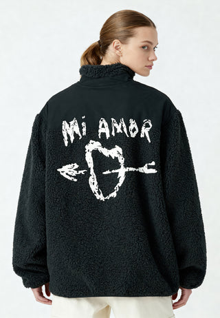 Veste Sherpa Brodée "Mi Amor"