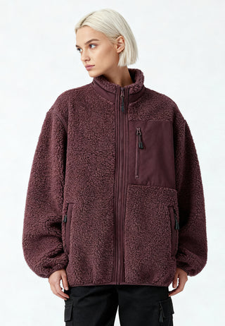 Veste Sherpa Brodée "Amour"