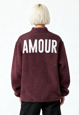 Veste Sherpa Brodée "Amour"