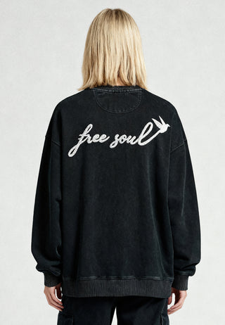 Sweatshirt Oversize Brodé "Free Soul"