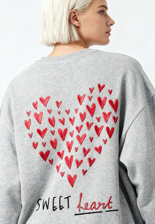 Sweatshirt Oversize Brodé "Sweetheart"