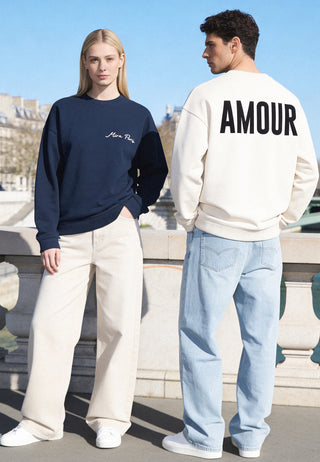 Sweatshirt Oversize Brodé "Amour"