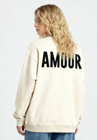 Sweatshirt Oversize Brodé "Amour"