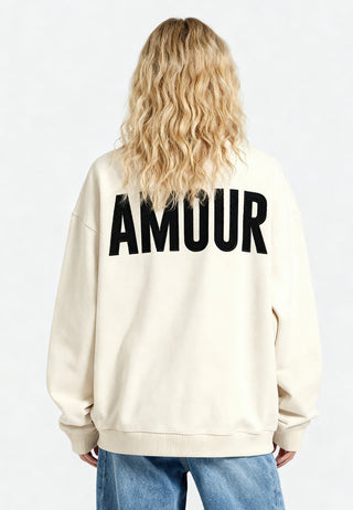 Sweatshirt Oversize Brodé "Amour"