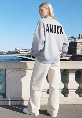 Sweatshirt Oversize Brodé "Amour"