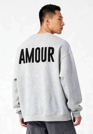 Sweatshirt Oversize Brodé "Amour"