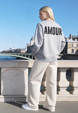Sweatshirt Oversize Brodé "Amour"