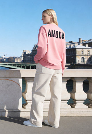 Sweatshirt Oversize Brodé "Amour"