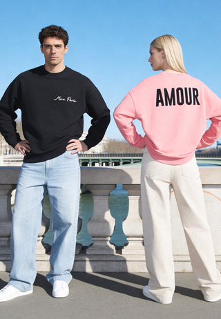 Sweatshirt Oversize Brodé "Amour"