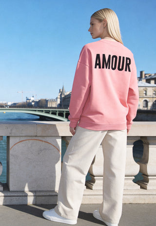Sweatshirt Oversize Brodé "Amour"