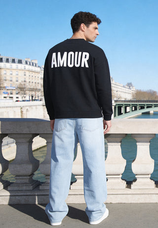 Sweatshirt Oversize Brodé "Amour"