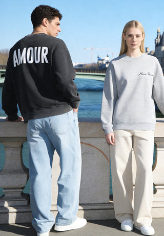 Sweatshirt Oversize Brodé "Amour"