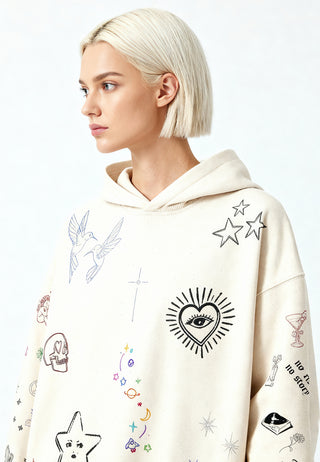 Hoodie Boxy "Flash Tattoo 1"