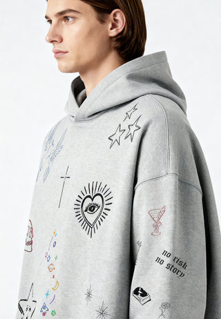 Hoodie Boxy "Flash Tattoo 1"