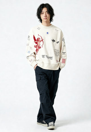 Sweatshirt Boxy "Flash Tattoo 2"