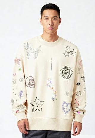 Sweatshirt Boxy "Flash Tattoo 1"