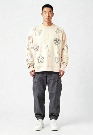 Sweatshirt Boxy "Flash Tattoo 1"