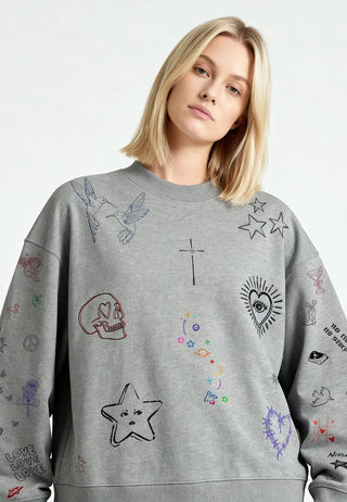Sweatshirt Boxy "Flash Tattoo 1"