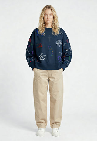 Sweatshirt Boxy "Flash Tattoo 1"