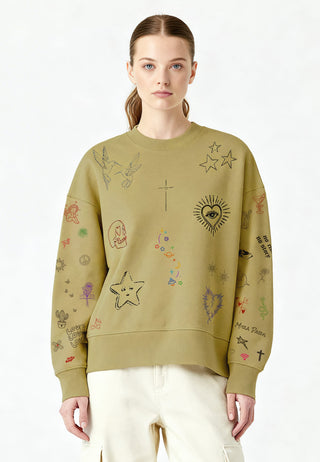 Sweatshirt Boxy "Flash Tattoo 1"