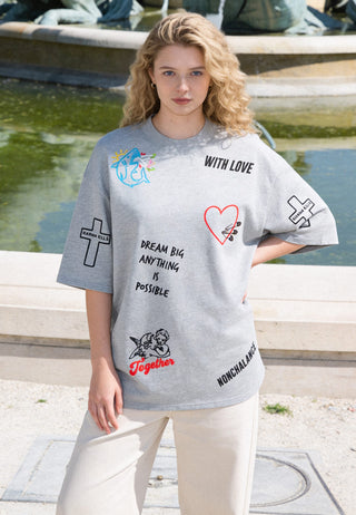 T-shirt Oversize "Tattoo Be Kind"