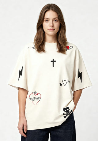T-shirt Oversize "Tattoo Mi Amor"