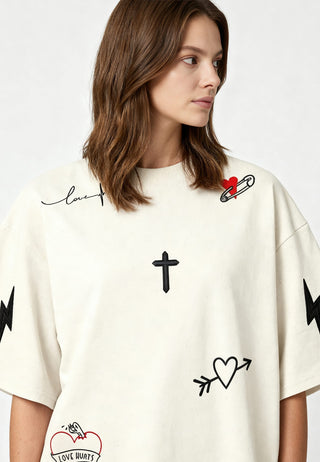 T-shirt Oversize "Tattoo Mi Amor"