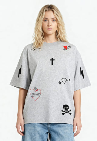 T-shirt Oversize "Tattoo Mi Amor"