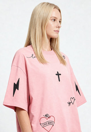 T-shirt Oversize "Tattoo Mi Amor"