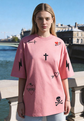 T-shirt Oversize "Tattoo Mi Amor"